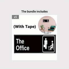 The Office Sign Self Adhesive Acrylic for Door or Wall
