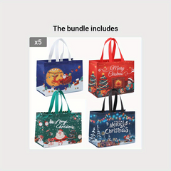 4 Pack Large Christmas Gift Bags with Tissue Paper