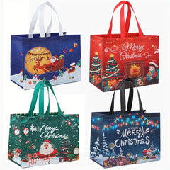 4 Pack Large Christmas Gift Bags with Tissue Paper