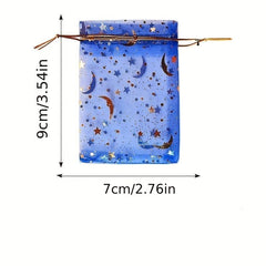 10pcs 50pcs Mixed Moon Star Organza Bags Wedding Party Cookie Bags