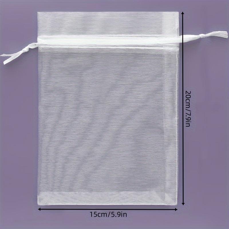 50pcs Sheer Organza Bags Wedding Favor Bags Jewelry Gift Bags For Party