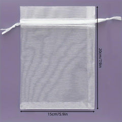50pcs Sheer Organza Bags Wedding Favor Bags Jewelry Gift Bags For Party