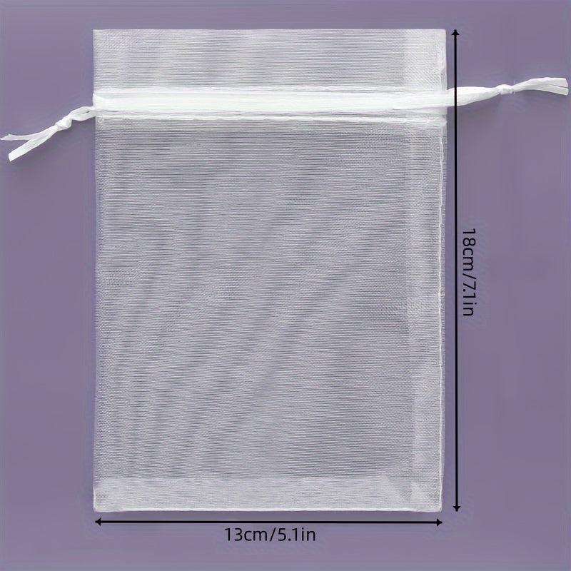 50pcs Sheer Organza Bags Wedding Favor Bags Jewelry Gift Bags For Party