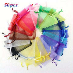 Mixed Organza Gift Bags Drawstring Party Favor Candy Packaging Bag