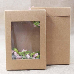 10pcs DIY Paper Box With Window Cake Packaging For Wedding