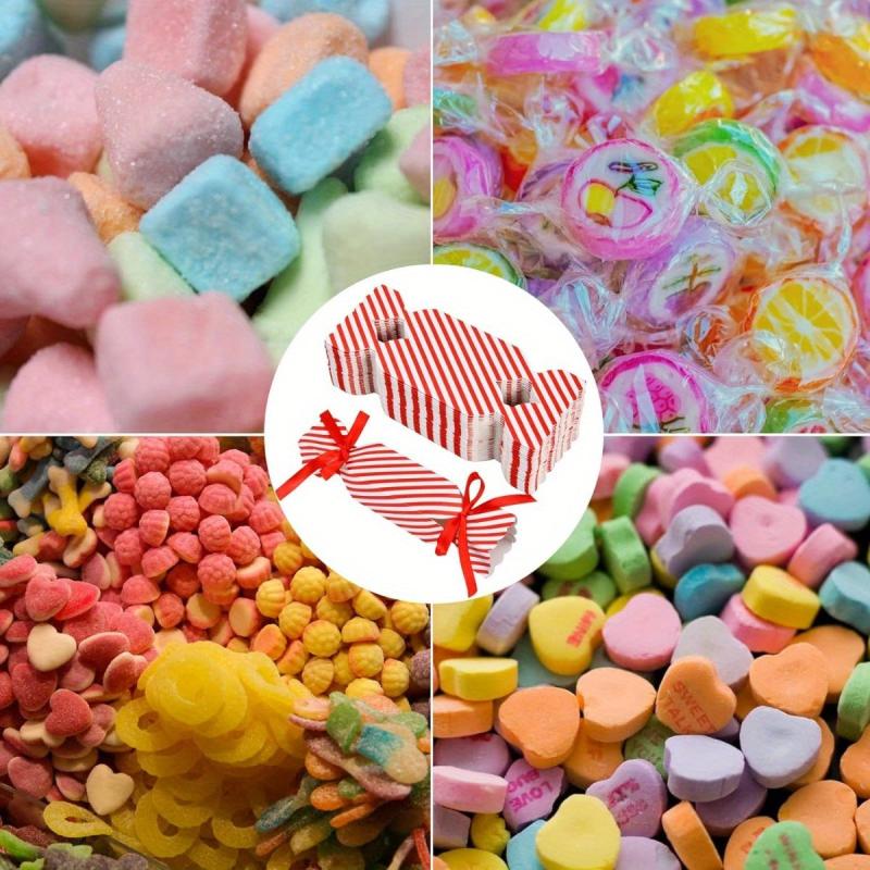 50pcs Christmas Candy Box with Ribbon DIY Sweets Chocolate Decoration