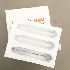 3pcs Seahorse Pro Glass Tube Replacement With Cleaning Brush