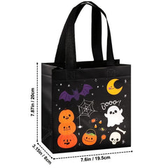 6pcs Halloween Gift Bags Trick Or Treat Party Tote Bags