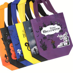 6pcs Halloween Gift Bags Trick Or Treat Party Tote Bags