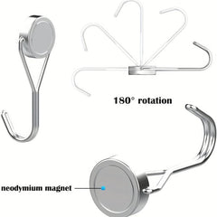 7pcs Magnetic Hooks 30Lbs Neodymium Magnet Swivel Hook Cruise Fridge Grill