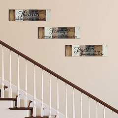 3pcs Set Rustic Wooden Signs for Wall Decor, Insulation Tape Included
