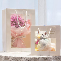 Flower Gift Paper Bag Packaging Bag Spot Gift Bag Transparent for Retail Stores