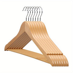 5pcs Wooden Hanger Set with Swivel Hook & Shoulder Slot for Stores