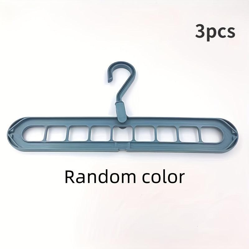 Folding Magic Hanger 9 Hole 360 Rotating Wardrobe Drying Clothes Storage