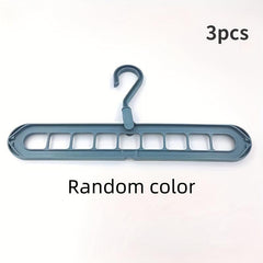 Folding Magic Hanger 9 Hole 360 Rotating Wardrobe Drying Clothes Storage