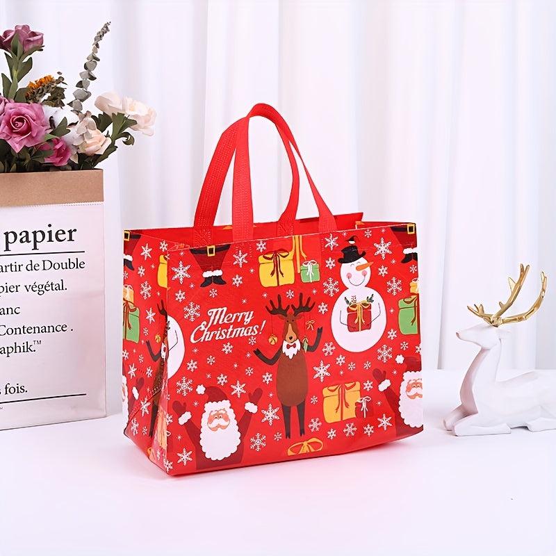 4pcs Large Christmas Gift Bags Non Woven Portable for Holidays