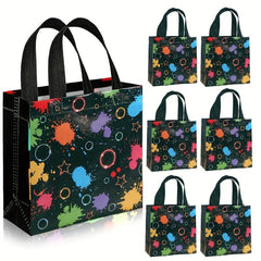 6pcs Neon Theme Party Treat Bag with Handles