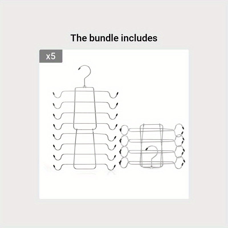 8-Layer Sling Vest Bra Hanger Stainless Steel Closet Organizer