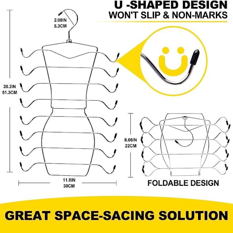 8-Layer Sling Vest Bra Hanger Stainless Steel Closet Organizer