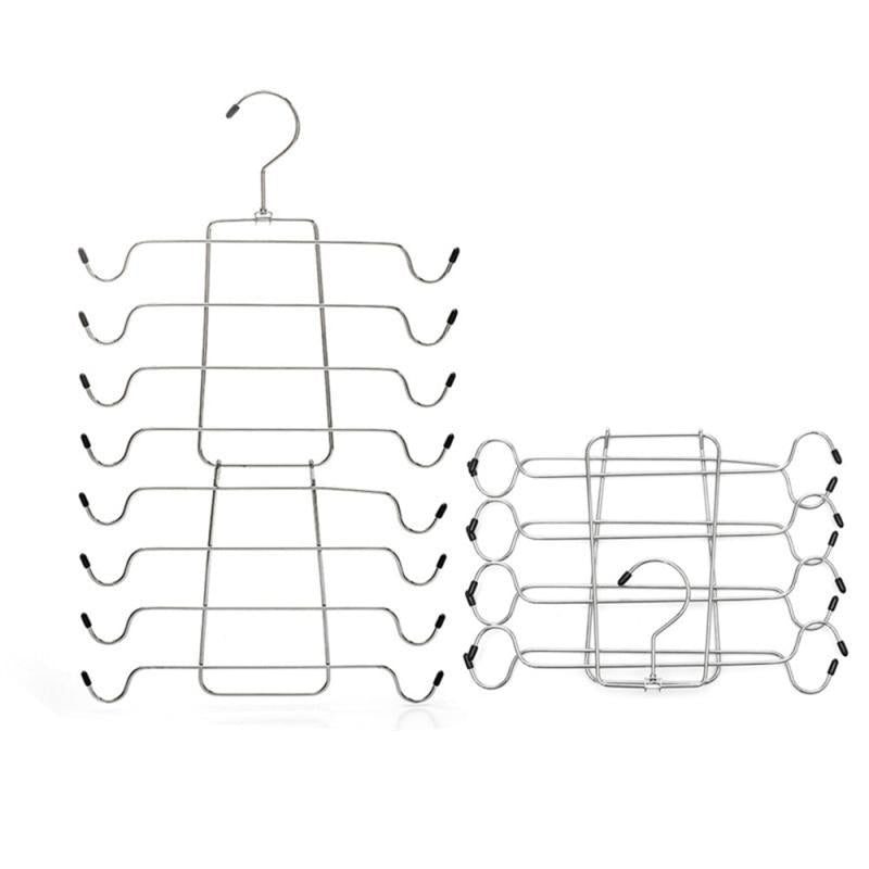 8-Layer Sling Vest Bra Hanger Stainless Steel Closet Organizer
