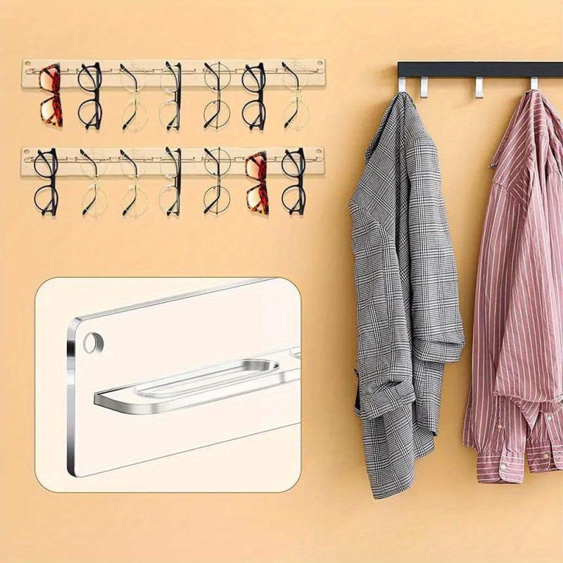 Acrylic Eyeglasses Holder Wall Mounted Sunglasses Organizer Storage