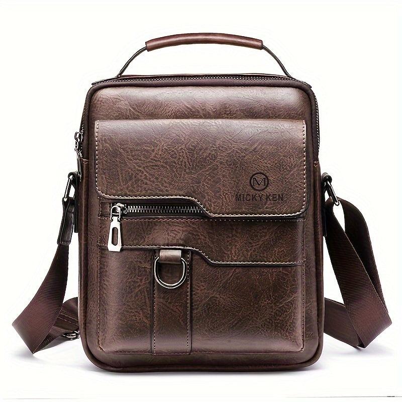 Vintage PU Leather Men's Shoulder Bag