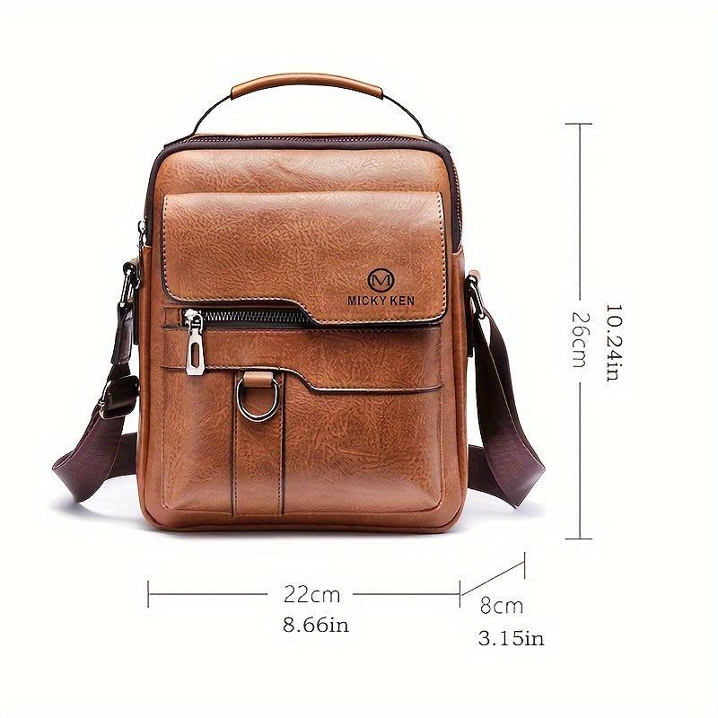 Vintage PU Leather Men's Shoulder Bag