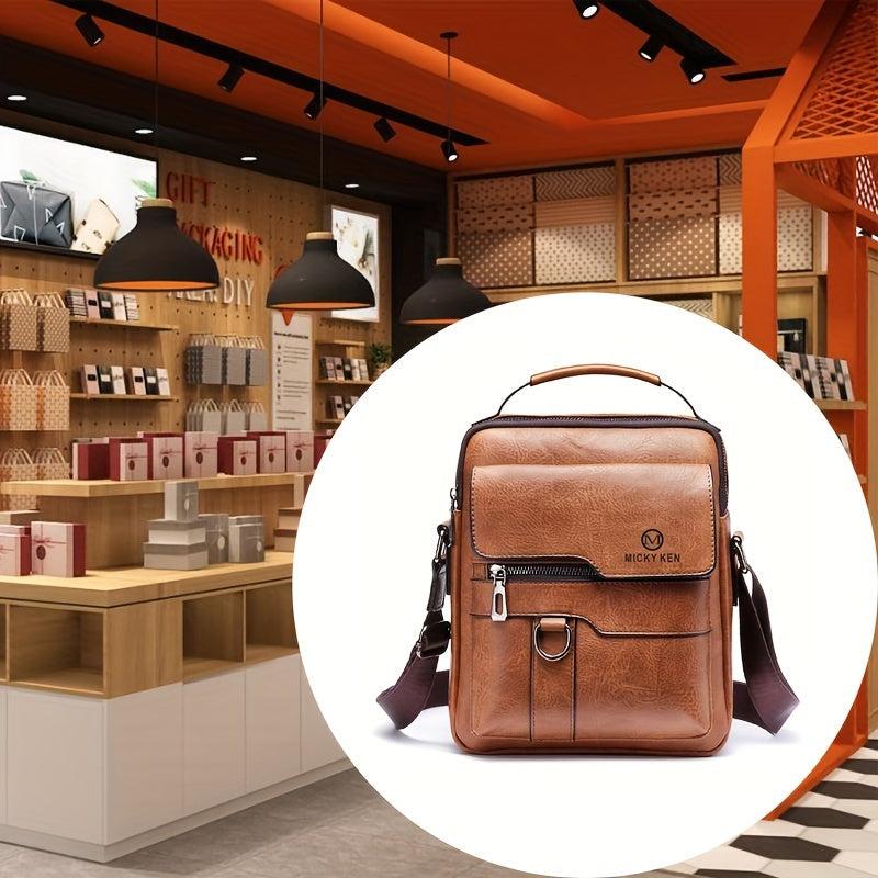Vintage PU Leather Men's Shoulder Bag