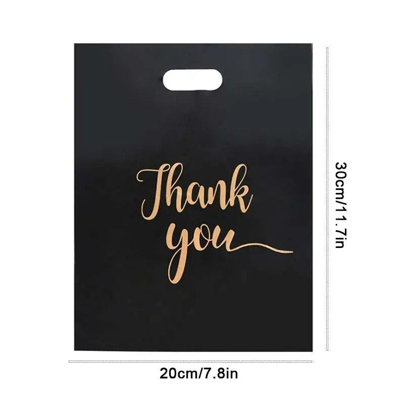 20pcs Thank You Plastic Jewelry Bag for Handbag Clothing Cosmetic Packaging
