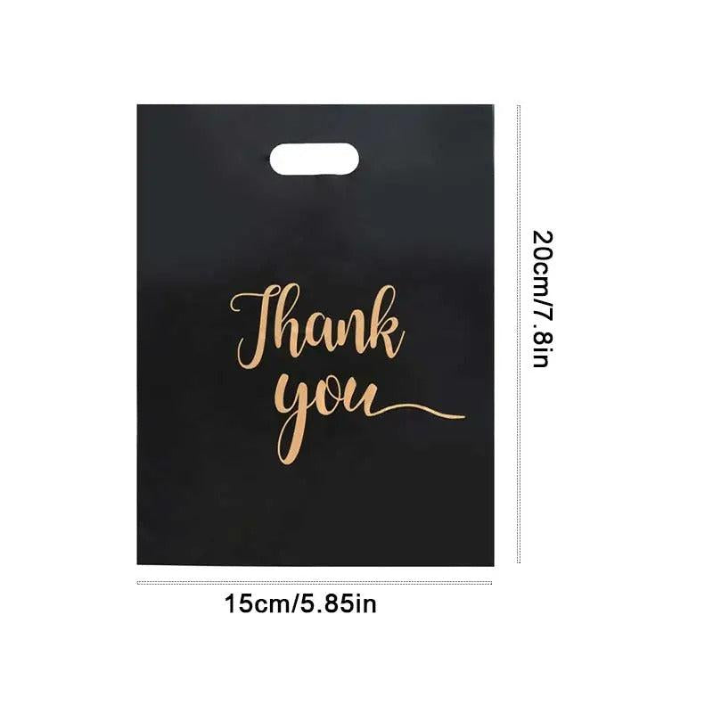 20pcs Thank You Plastic Jewelry Bag for Handbag Clothing Cosmetic Packaging