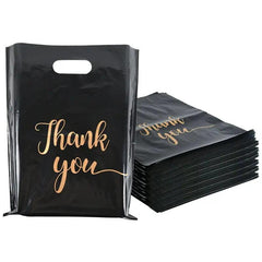 20pcs Thank You Plastic Jewelry Bag for Handbag Clothing Cosmetic Packaging