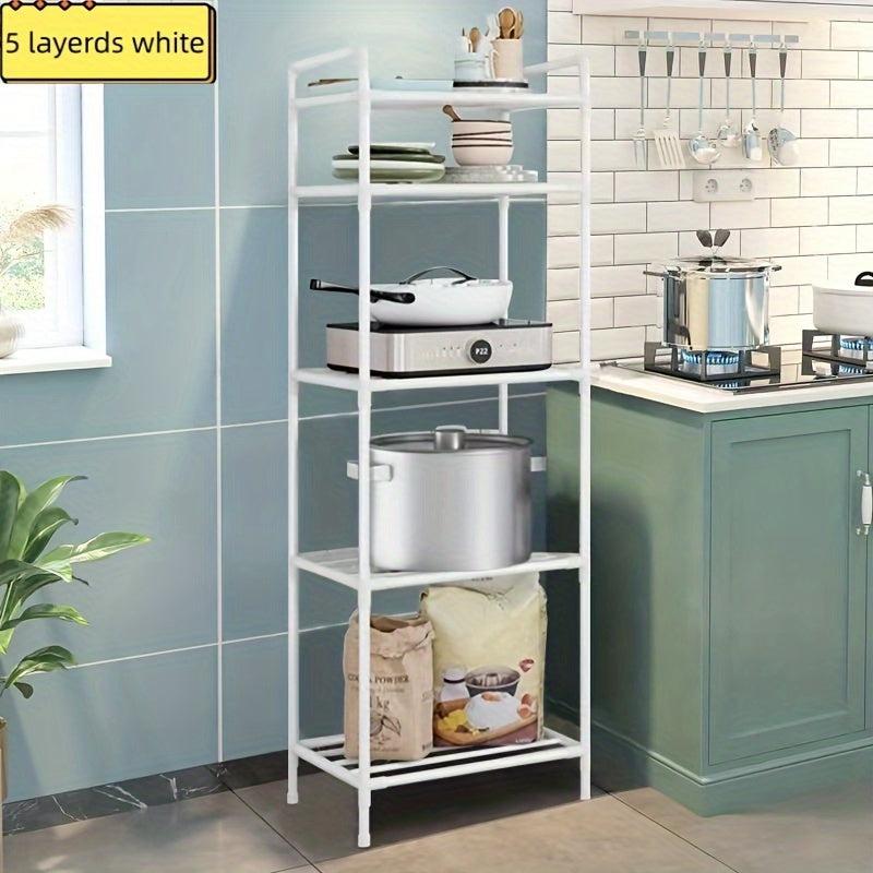 Metal Microwave Storage Shelf for Kitchen Organization