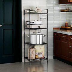 Metal Microwave Storage Shelf for Kitchen Organization