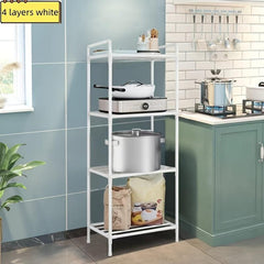 Metal Microwave Storage Shelf for Kitchen Organization
