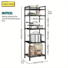 Metal Microwave Storage Shelf for Kitchen Organization