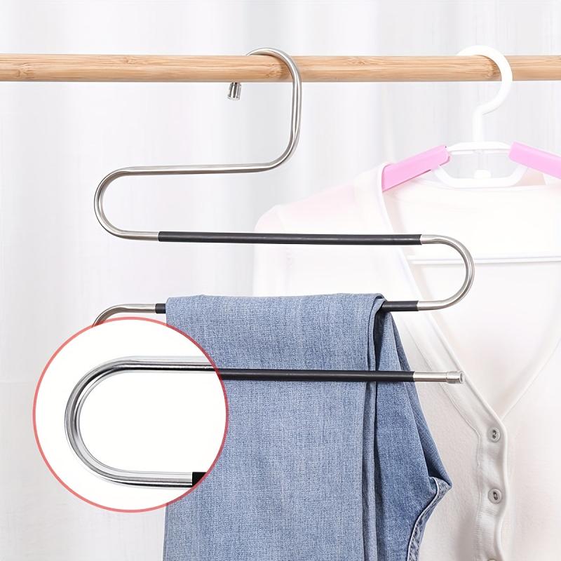 5 Layer Clothes Hanger Stainless Steel Non-slip Pants Hanger - Set of 2