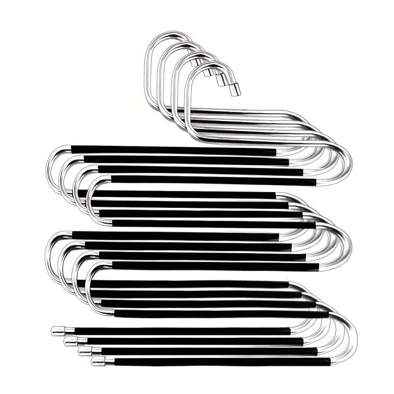 5 Layer Clothes Hanger Stainless Steel Non-slip Pants Hanger - Set of 2
