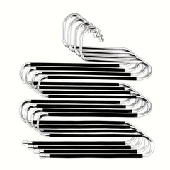 5 Layer Clothes Hanger Stainless Steel Non-slip Pants Hanger - Set of 2