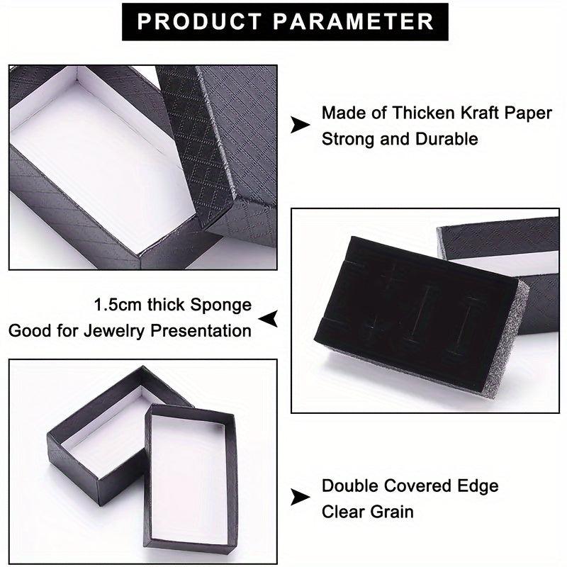 24pcs Diamond Pattern Jewelry Boxes - Wedding, Birthday, Anniversary