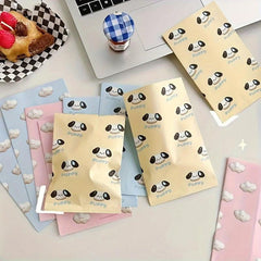 50pcs Cartoon Gift Paper Bag Self-Sealing Zipper for Small Items Storage Snacks