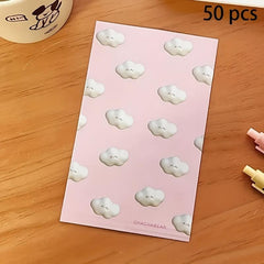 50pcs Cartoon Gift Paper Bag Self-Sealing Zipper for Small Items Storage Snacks