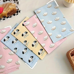 50pcs Cartoon Gift Paper Bag Self-Sealing Zipper for Small Items Storage Snacks