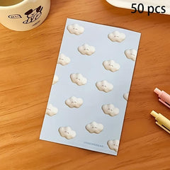 50pcs Cartoon Gift Paper Bag Self-Sealing Zipper for Small Items Storage Snacks
