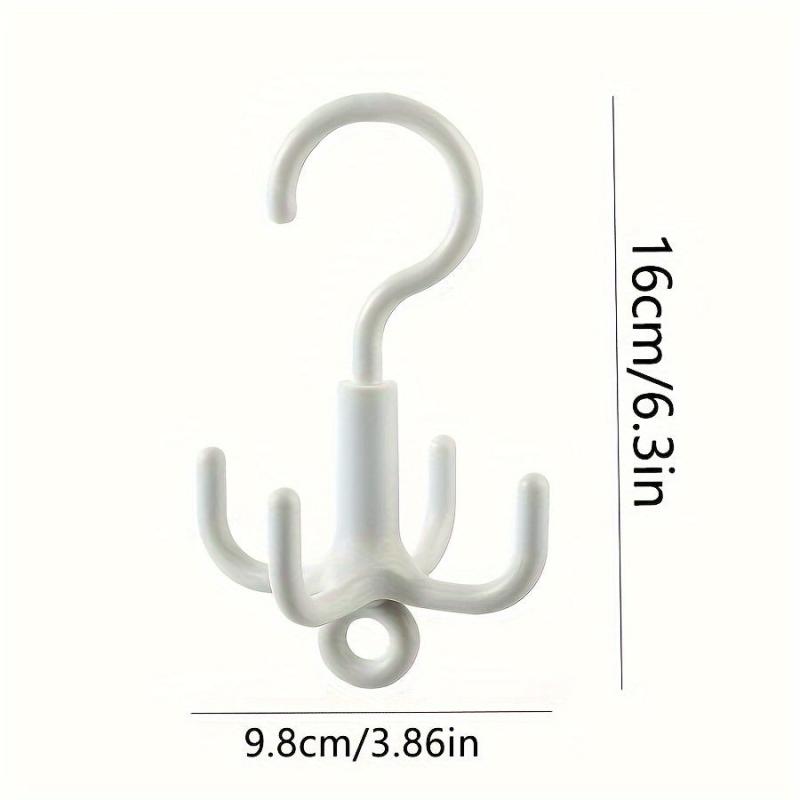 2pcs Rotating Clothes Hanger 4 Prongs Belt Organizer Scarf Storage Rack