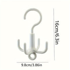 2pcs Rotating Clothes Hanger 4 Prongs Belt Organizer Scarf Storage Rack