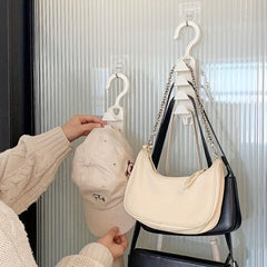 1PC Creative Home Bag Coat Hanger Storage Drying Rack Punching Hook