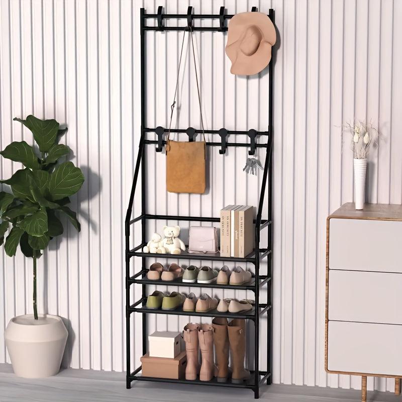 Coat Rack And Shoe Storage Rack - Freestanding Floor Coat Rack