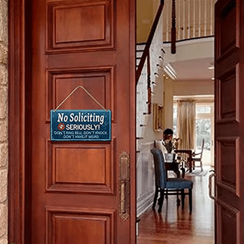 Personalized No Soliciting Sign Keep Homefront Weird