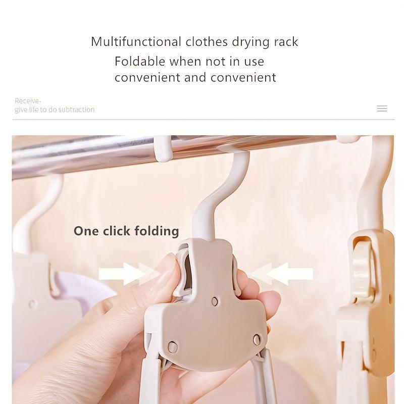 10pcs Foldable Hanger Portable Seamless Hanger Wide Shoulder Adult Clothes