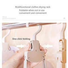 10pcs Foldable Hanger Portable Seamless Hanger Wide Shoulder Adult Clothes